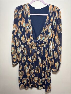 Honey Punch Dress with Tan & Cream Abstract Spots
